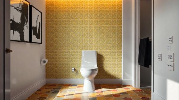 Idées créatives pour un humour décoratif dans vos WC
